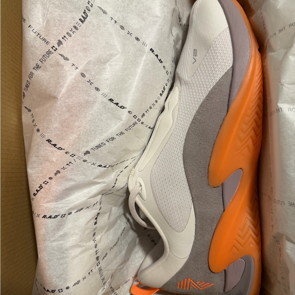 RAD V2 Men's Athletic Shoes in Orange and Gray